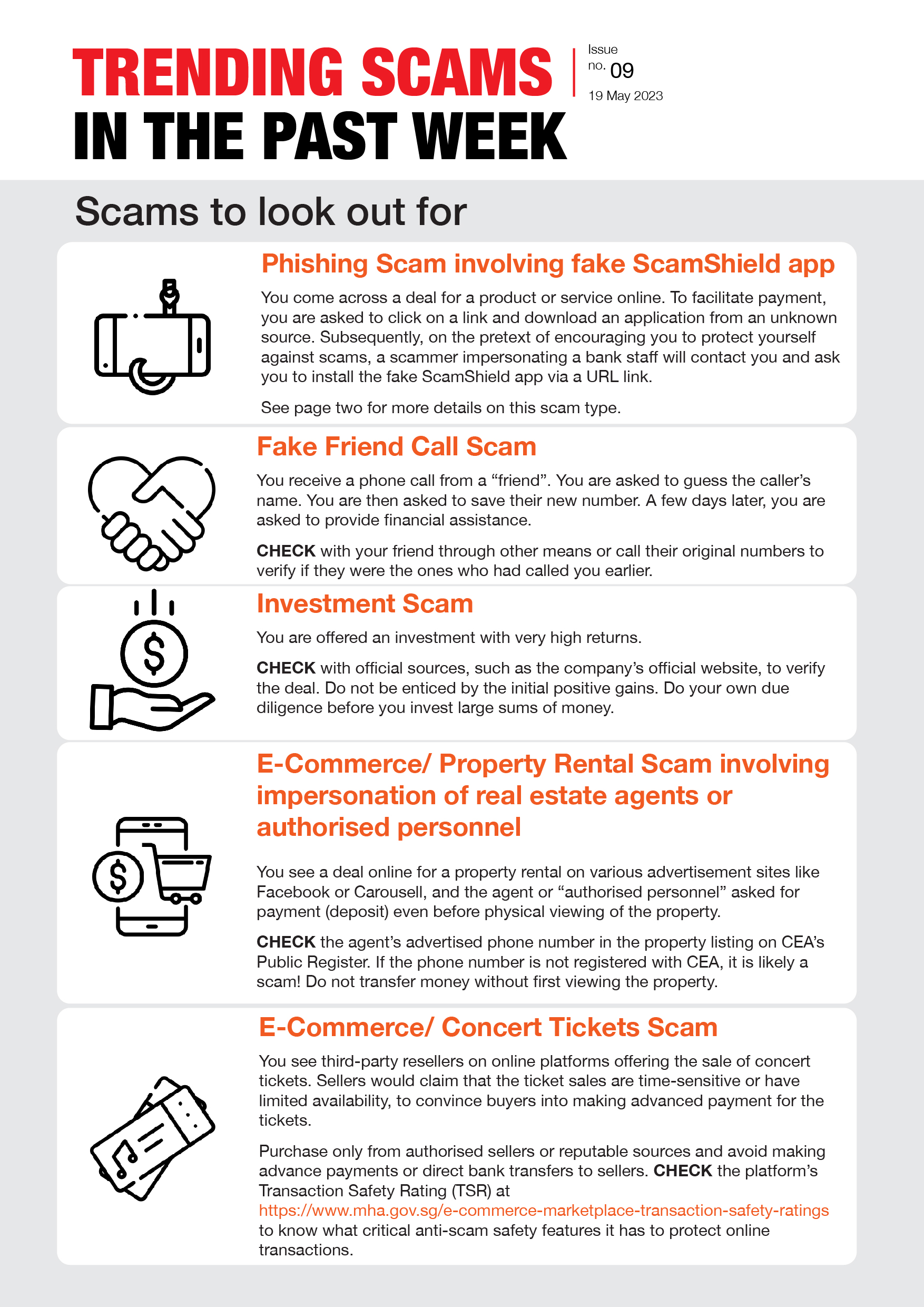 Weekly Bulletin Issue 9 - Scams to look out for